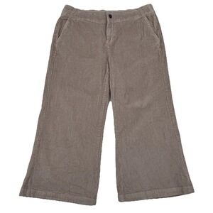 Pact Organic Cotton Wide-Whale Corduroy Hi Waist Pants XL Beige Wide Leg Stretch